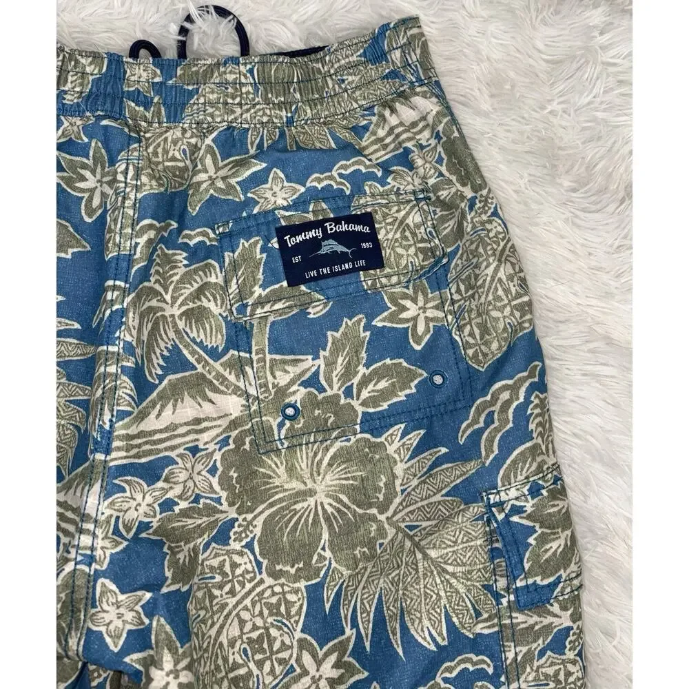 Vintage Tommy Bahama Men’s S Tropical Design Cargo Swim Trunks. Great Pair